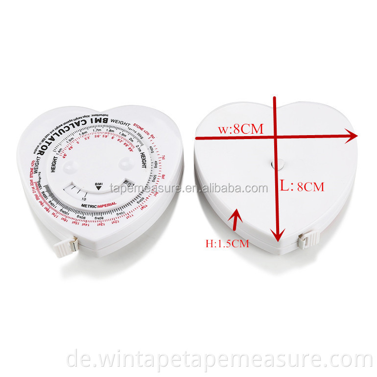 150cm Gesundheitsrechner medizinisches Lineal BMI-Maßband mit Firmenlogo oder Name